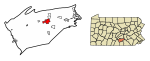 Cumberland County Pennsylvania Incorporated and Unincorporated areas Carlisle Highlighted